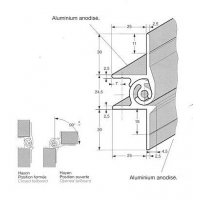 CHARNIERE INDECROCHABL ALU INTERCALE  ART INTER 5M