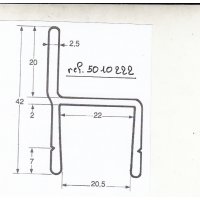 MOULURE ENCADRT ALU PANN SANDW 20MM AVEC REBORD