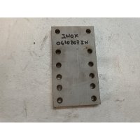 PLAQUE REHAUSSE C/CAR 207X115    12 trous INOX 83 X 56