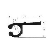 RAIL AUVENT ALU SUR PLATINE PLATE   LES 5M