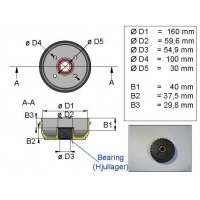 TAMBOUR AK D=160 CARTOUCHE 100X4 EURO