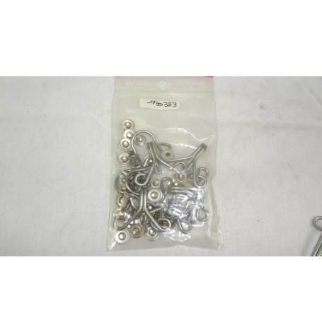 CROCHET BI ECARTE INOX JG avec boucle+rivets