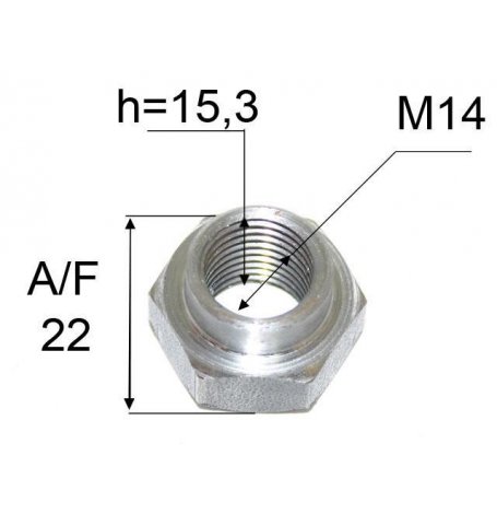 ECROU FUSEE 14MM SATELLITE AV REBORD A PLIER