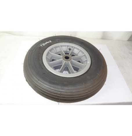 ROUE MONTEE 400X8 Lisse  74 PLASTIQ  al 20mm -2PR