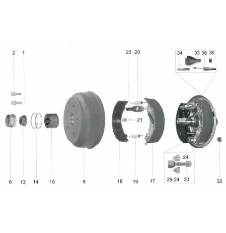 TAMBOUR BPW D=200 100X4 POUR CARTOUCHE 64X34