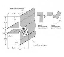 CHARNIERE INDECROCHABL ALU ART EXTERIEUR  5M