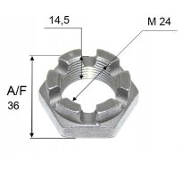 ECROU FUSEE 24MM BPW  CRENAUX simples