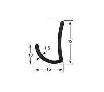 MOULURE GOUTTIERE 22X15 ALU    LES 5M