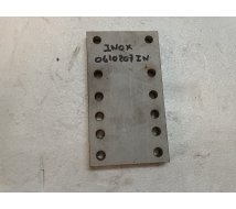 PLAQUE REHAUSSE C/CAR 207X115    12 trous INOX 83 X 56