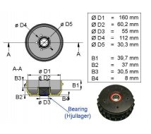 TAMBOUR AK D=160 CARTOUCHE 112X5  1637