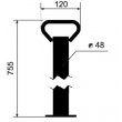 BEQUILLE D=48MM LONG 700 MM  AK