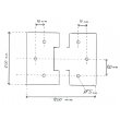 CHARNIERE ALU ANODISE  80X60  PERCEE