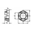 ECROU FUSEE 16MM FTF  crenaux