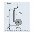 ROUE MANOEUVRE 60MM AK GALET TOLE 200X50